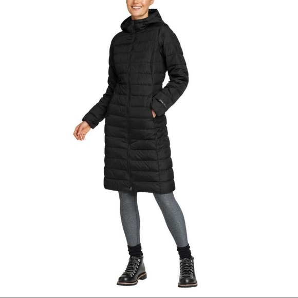 Eddie Bauer Ladies' Hooded Down Duffle Coat, Black (XXL) - Picture 2 of 6